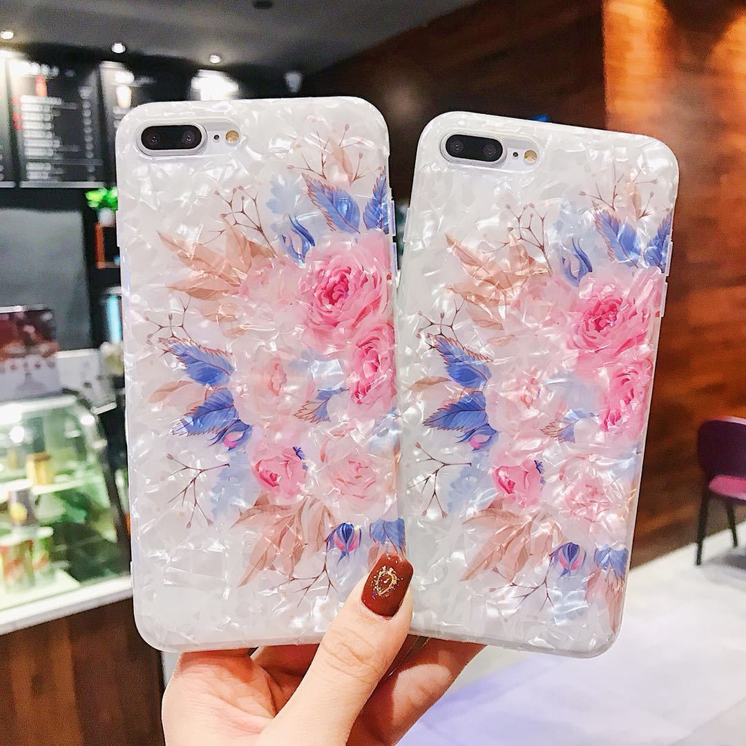 Dream Shell Phone Case For iPhone X XS Max XR Rose Flower Back Cover Cases for iPhone 7 8 6 6s Plus Soft TPU Silicon Dream Shell Phone Case For iPhone X XS Max XR Rose Flower Back Cover Cases for iPhone 7 8 6 6s Plus Soft TPU Silicon